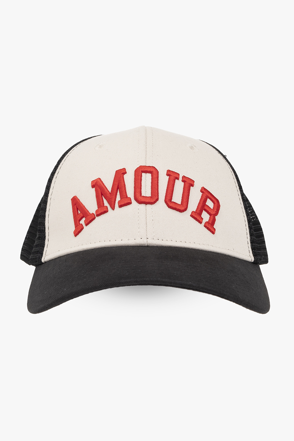 Black ribbed hat with wool trims from - Cream 'Klelia Amour